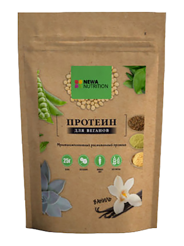 Протеин для веганов, с ванильным вкусом, 350 г, Newa Nutrition #1