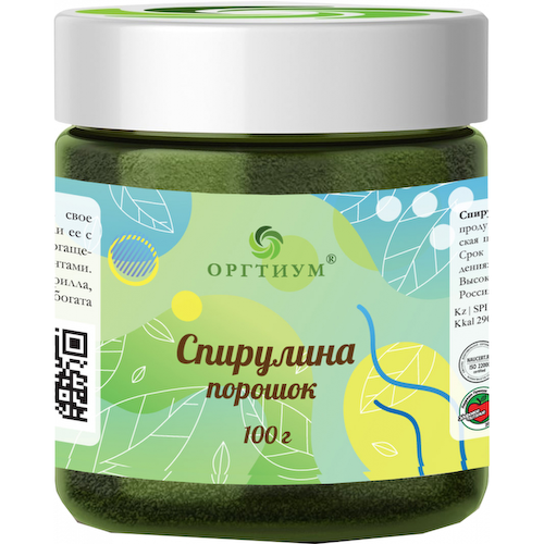 Спирулина порошок, 100 г, Оргтиум #1