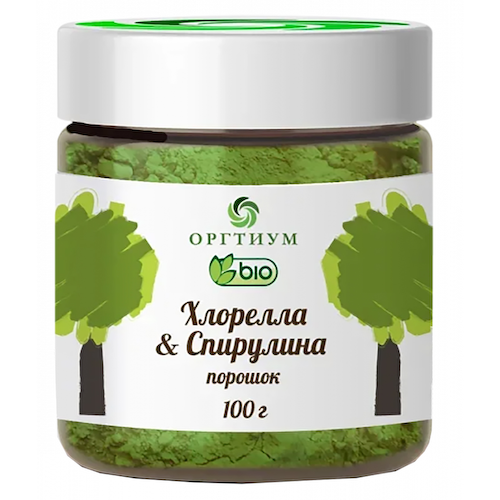 Хлорелла Спирулина порошок, 100 г, Оргтиум #1