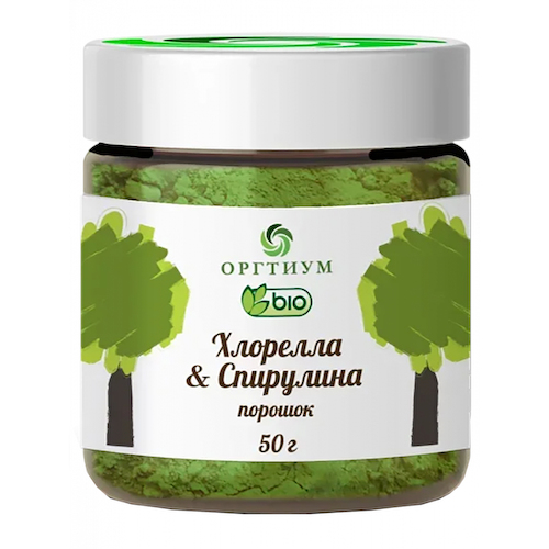 Хлорелла Спирулина порошок, 50 г, Оргтиум #1