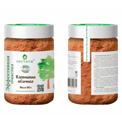 Клетчатка яблочная, 180 г, Оргтиум #1