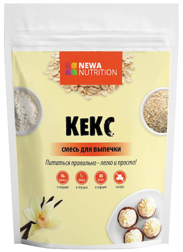 Смесь сухая для выпечки для кексов, ванильный вкус, 200 гр, Newa Nutrition #1