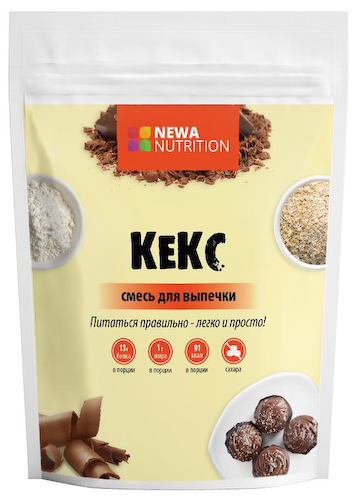 Смесь сухая для выпечки для кексов, шоколадный вкус, 200 гр, Newa Nutrition #1