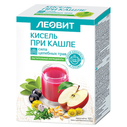 Кисель При кашле, 5 пакетов по 20 г, ЛЕОВИТ #1