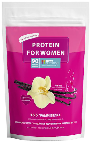 Смесь для высокобелкового коктейля Protein for women, ваниль, 350 г, Newa Nutrition #1