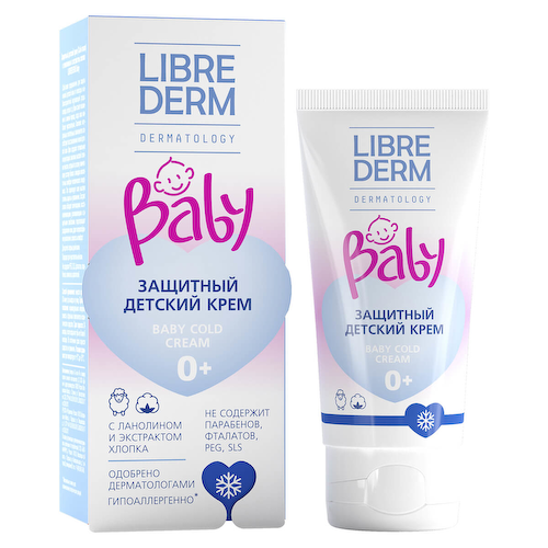 Защитный детский крем (Cold-cream) с ланолином и экстрактом хлопка, 50 мл, LIBREDERM #1