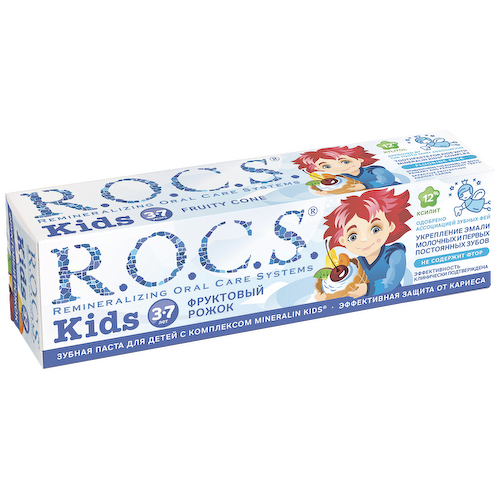 Детская зубная паста Фруктовый рожок без фтора, 45 г, R.O.C.S. #1