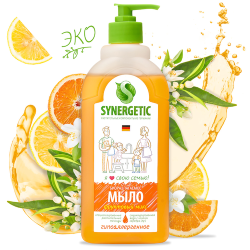 Мыло жидкое «Фруктовый микс», 500 мл, Synergetic #1