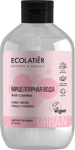 Мицеллярная вода для снятия макияжа  цветок орхидеи & роза, 400 мл, Ecolatier #1
