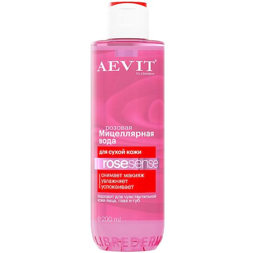 Мицеллярная вода Розовая для тусклой и сухой кожи, AEVIT, 200 мл, Librederm #1