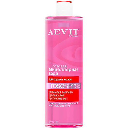 Мицеллярная вода Розовая для тусклой и сухой кожи, AEVIT, 400 мл, Librederm #1