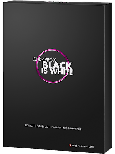 Звуковая зубная щетка Hydrosonic Black is White 2021 в наборе, Curaprox #1