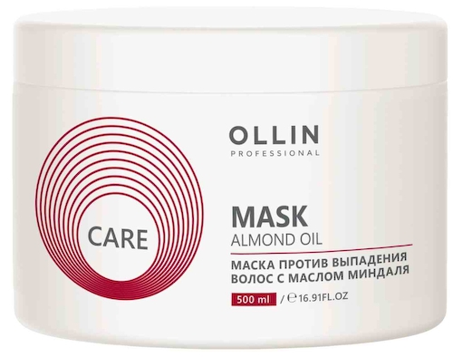 Маска для ослабленных, склонных к выпадению волос Ollin Care против выпадения с маслом миндаля #1