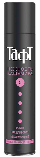 Лак для сухих и поврежденных волос Тафт Power Нежность кашемира мегафиксация #1