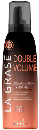 Мусс для волос La Grase Double Volume сильная фиксация #1