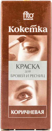 Краска для бровей и ресниц Кокетка Fito Cosmetic коричневая #1