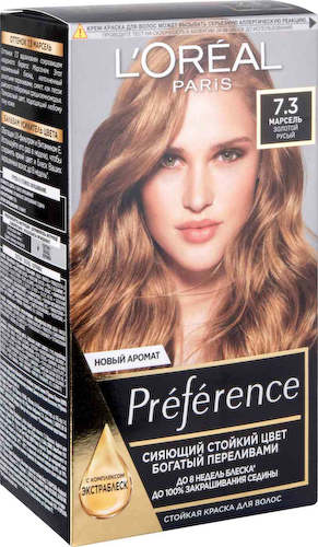 Краска для волос L'Oreal Paris Preference 7.3 Марсель Золотой русый #1