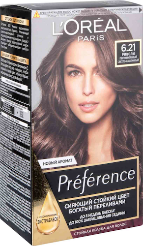 Краска для волос L'Oreal Paris Preference 6.21 Риволи Перламутровый светло-каштановый #1