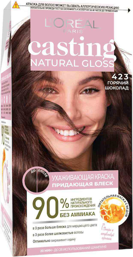 Краска для волос L'Oreal Paris Casting Natural Gloss 423 Горячий шоколад, без аммиака #1
