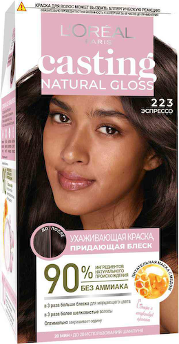 Краска для волос L'Oreal Paris Casting Natural Gloss 223 Эспрессо, без аммиака #1