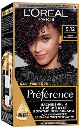Краска для волос L'Oreal Paris Preference 3.12 Глубокий темно-каштановый #1