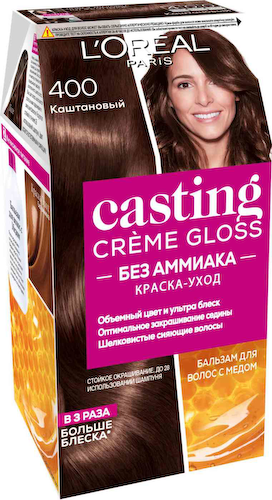 Краска-уход для волос L'Oreal Paris Casting Crème Gloss 400 Каштан, без аммиака #1
