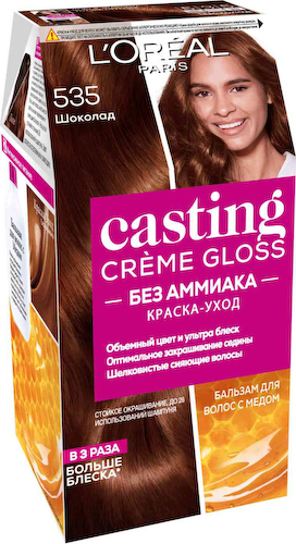 Краска-уход для волос L'Oreal Paris Casting Crème Gloss 535 Шоколад, без аммиака #1