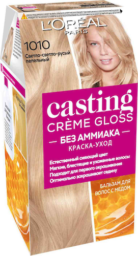 Краска-уход для волос L'Oreal Paris Casting Creme Gloss 1010 Светло-светло русый пепельный, без аммиака #1
