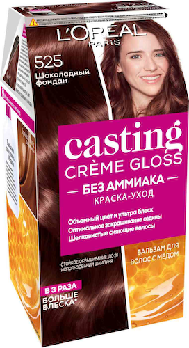 Краска-уход для волос L'Oreal Paris Casting Creme Gloss 525 Шоколадный фондан, без аммиака #1