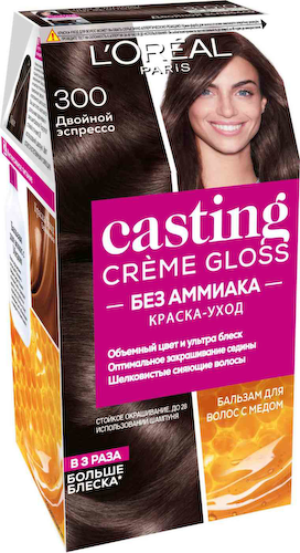 Краска-уход для волос L'Oreal Paris Casting Creme Gloss 300 Двойной Эспрессо, без аммиака #1
