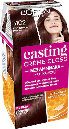 Краска-уход для волос L'Oreal Paris Casting Creme Gloss 5102 холодный мокко, без аммиака #1