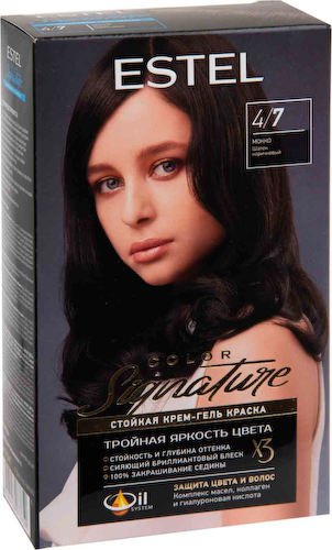 Крем-гель краска для волос Estel Color Signature 4/7 Мокко #1