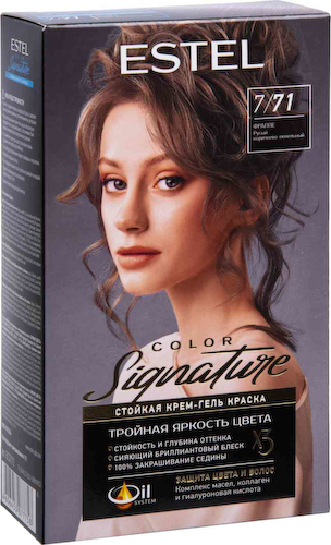 Крем-гель краска для волос Estel Color Signature 7/71 Фраппе #1