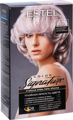Крем-гель краска для волос Estel Color Signature 10/76 Снежный лотос #1