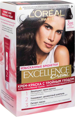 Крем-краска для волос L'Oreal Paris Excellence 3 Темно-каштановый #1