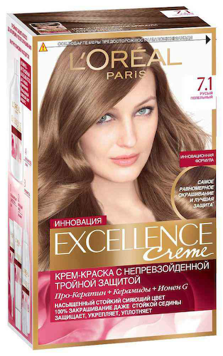 Крем-краска для волос L'Oreal Paris Excellence 7.1 Русый пепельный #1