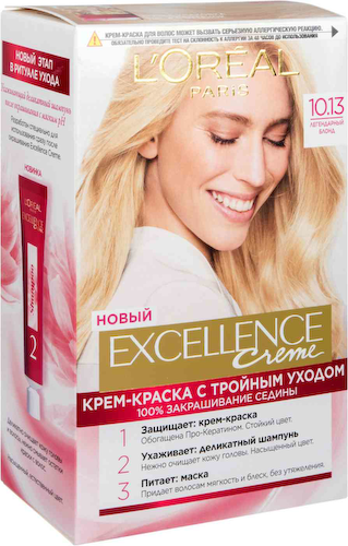 Крем-краска для волос L'Oreal Paris Excellence 10.13 Легендарный блонд #1