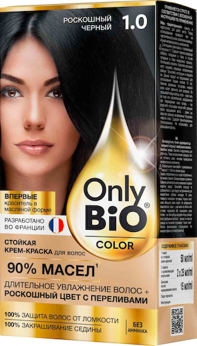 Крем-краска для волос Only Bio Color 1.0 Роскошный черный #1