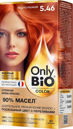 Крем-краска для волос Only Bio Color 5.46 Медно-рыжий #1