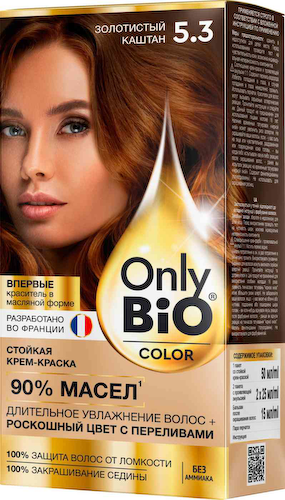 Крем-краска для волос Only Bio Color 5.3 Золотистый каштан #1