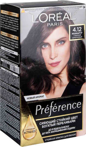 Стойкая крем-краска для волос L'Oreal Paris Preference 4.12 Монмартр #1