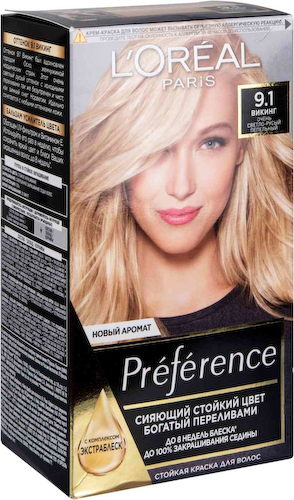 Стойкая крем-краска для волос L'Oreal Paris Preference 9.1 Викинг #1