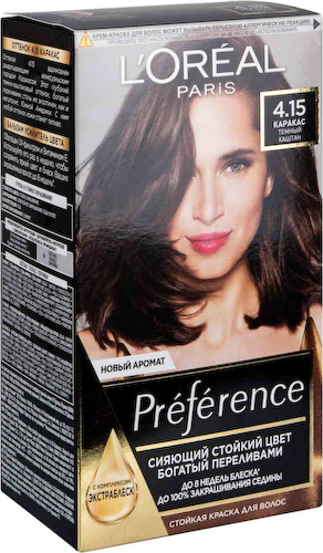 Стойкая крем-краска для волос L'Oreal Paris Preference 4.15 Каракас #1