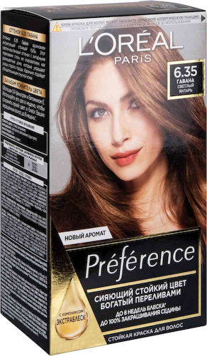 Стойкая крем-краска для волос L'Oreal Paris Preference 6.35 Гавана #1