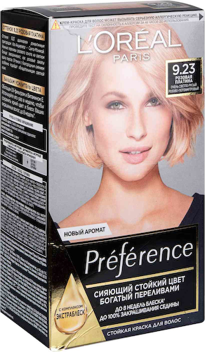 Стойкая крем-краска для волос L'Oreal Paris Preference 9.23 Розовая платина #1