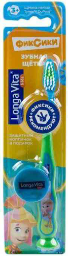 Зубная щетка детская Longa Vita Kids Фиксики, с 3 лет, мягкая, в ассортименте #1