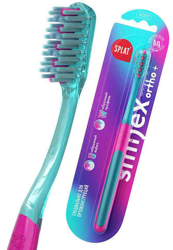 Зубная щетка ортодонтическая Splat Smilex Ortho+ мягкая, цвета в ассортименте #1
