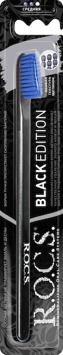 Зубная щетка R.O.C.S. Black Edition средней жесткости #1