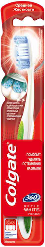 Зубная щетка средней жесткости Colgate Optic White #1