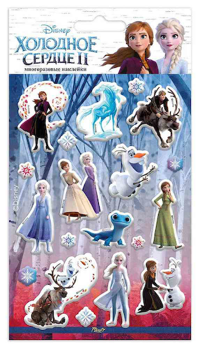 Наклейки многоразовые PrioritY Frozen дизайн в ассортименте #1